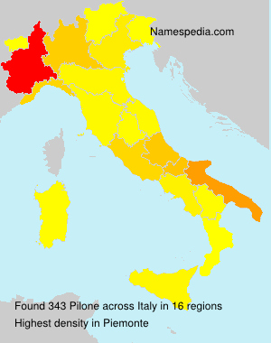 Surname Pilone in Italy
