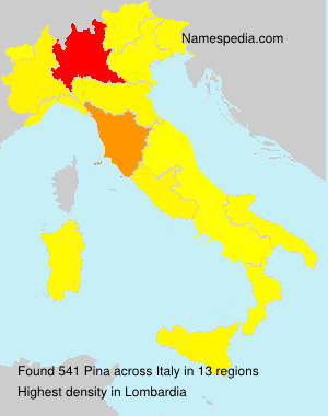 Surname Pina in Italy