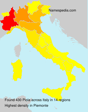 Surname Piola in Italy