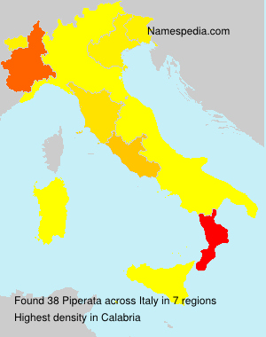 Surname Piperata in Italy