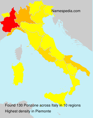 Surname Ponzone in Italy