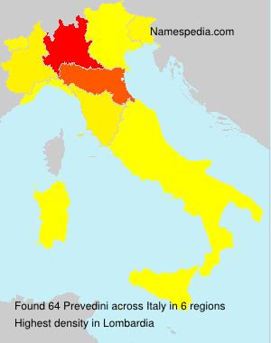 Surname Prevedini in Italy