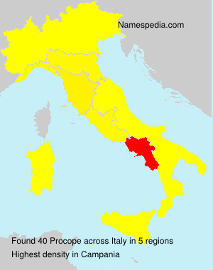 Surname Procope in Italy