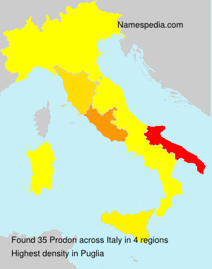 Surname Prodon in Italy