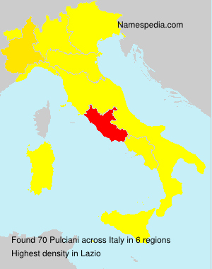 Surname Pulciani in Italy