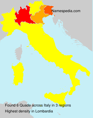 Surname Quade in Italy