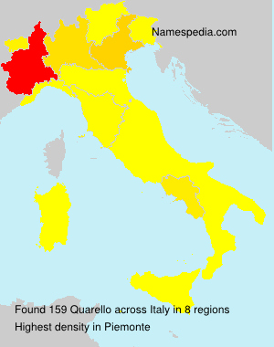 Surname Quarello in Italy