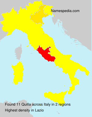 Surname Quilla in Italy