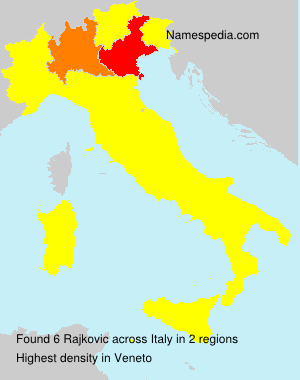 Surname Rajkovic in Italy
