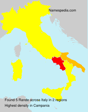 Surname Rande in Italy