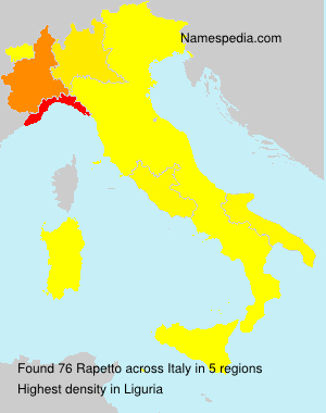 Surname Rapetto in Italy