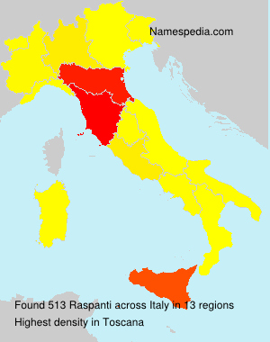 Surname Raspanti in Italy