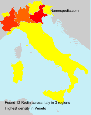 Surname Redin in Italy