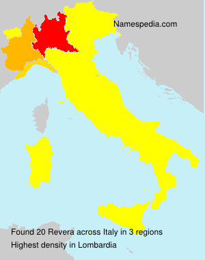 Surname Revera in Italy