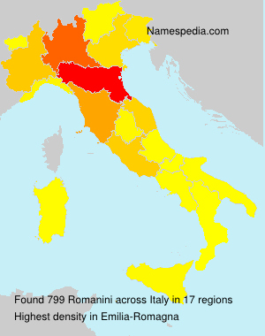 Surname Romanini in Italy