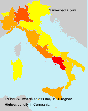 Surname Rosaria in Italy