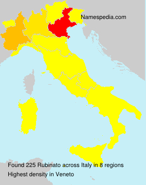 Surname Rubinato in Italy