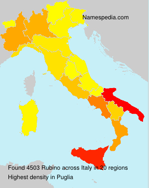Surname Rubino in Italy