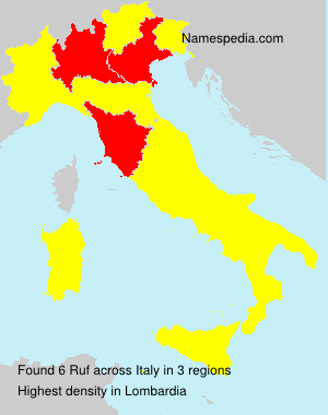 Surname Ruf in Italy