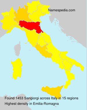 Surname Sangiorgi in Italy