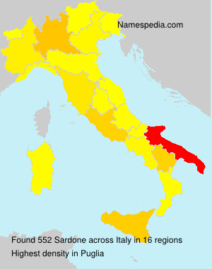 Surname Sardone in Italy