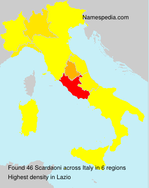 Surname Scardaoni in Italy