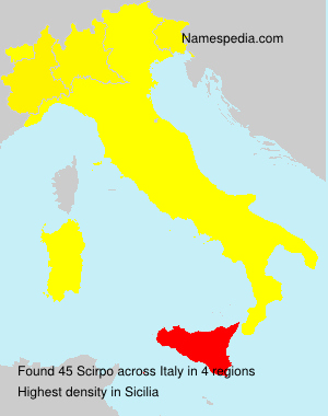 Surname Scirpo in Italy