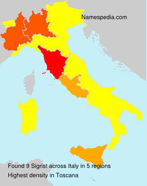 Surname Sigrist in Italy