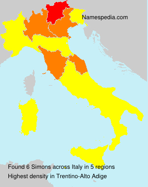 Surname Simons in Italy
