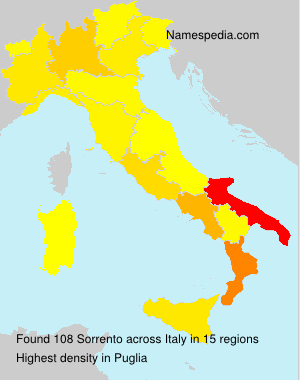 Surname Sorrento in Italy