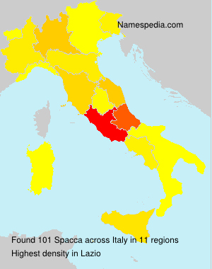 Surname Spacca in Italy