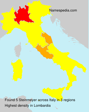 Surname Steinmeyer in Italy
