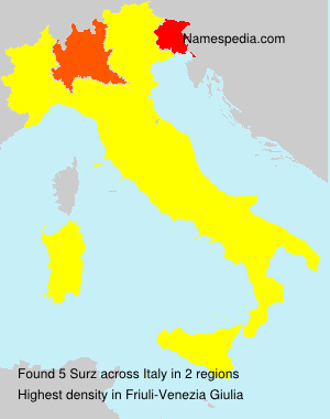 Surname Surz in Italy