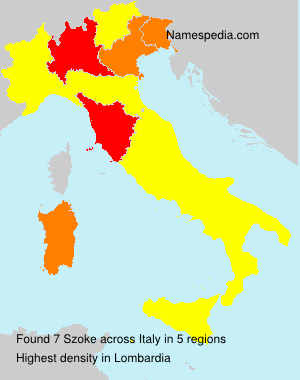 Surname Szoke in Italy