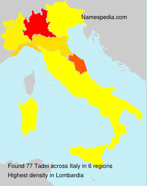 Surname Tadei in Italy