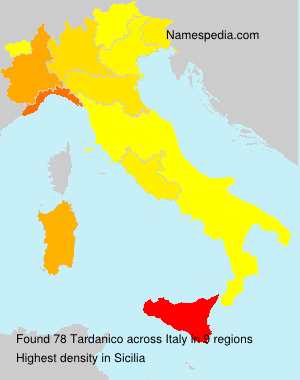 Surname Tardanico in Italy