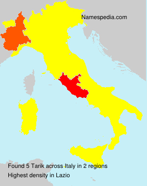 Surname Tarik in Italy