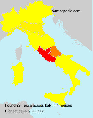 Surname Tecca in Italy
