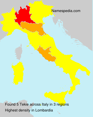 Surname Tekie in Italy