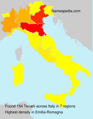 Surname Tenani in Italy