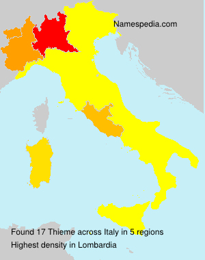 Surname Thieme in Italy