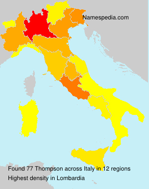 Surname Thompson in Italy
