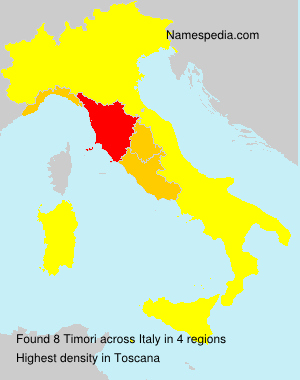 Surname Timori in Italy