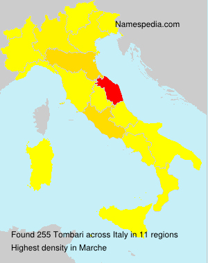 Surname Tombari in Italy