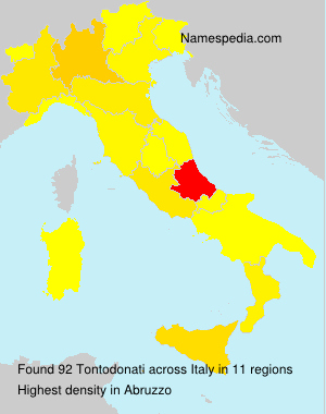 Surname Tontodonati in Italy