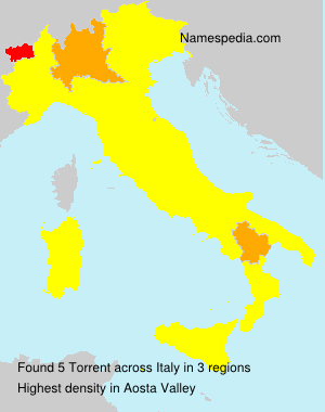 Surname Torrent in Italy