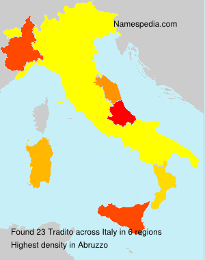 Surname Tradito in Italy