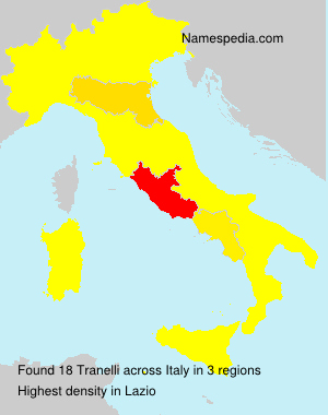 Surname Tranelli in Italy