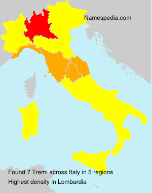 Surname Tremi in Italy