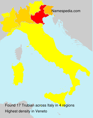 Surname Trubian in Italy